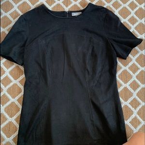 Black suede top